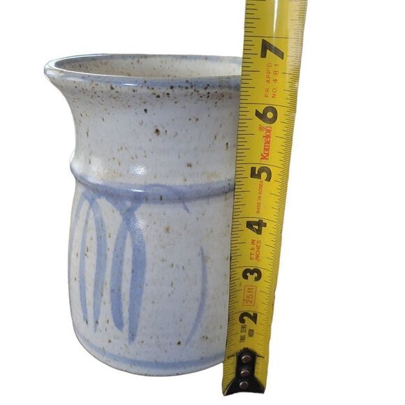 Vintage Korn Pottery Studio Speckled Stoneware Ceramic Vase - Picture 9 of 9